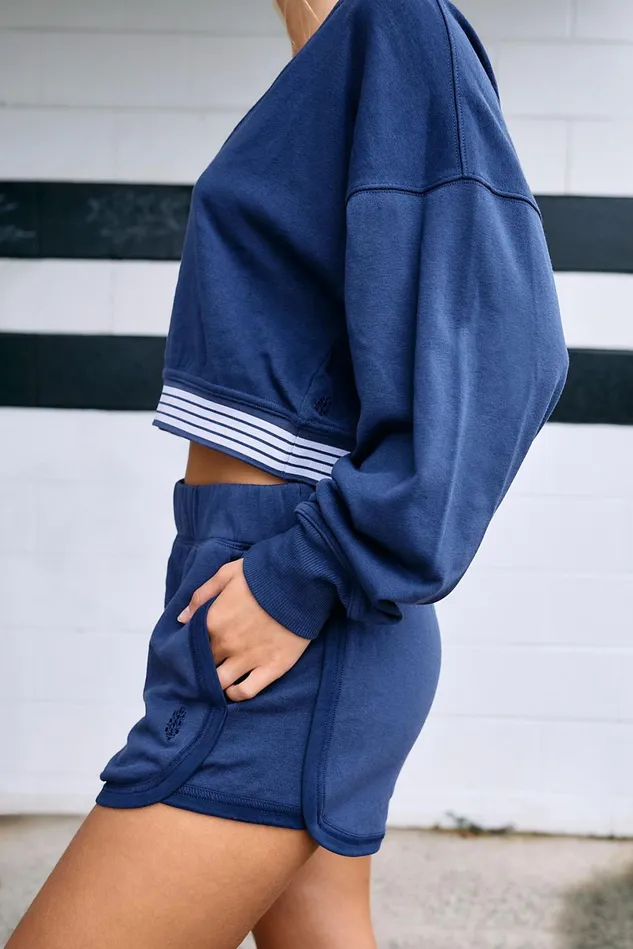 Women Workout Sets Free People Grand Slam Shorts Deep Sea