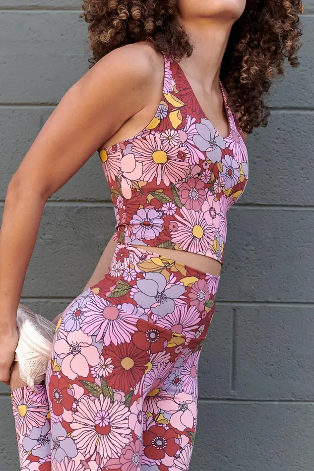 Women Workout Tops Free People Ruby Top Marsala Floral