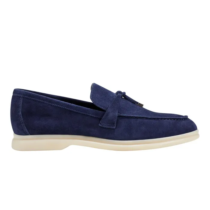 Women Yanelli Casual Loafer Navy Suede Marc Fisher Loafers and Flats