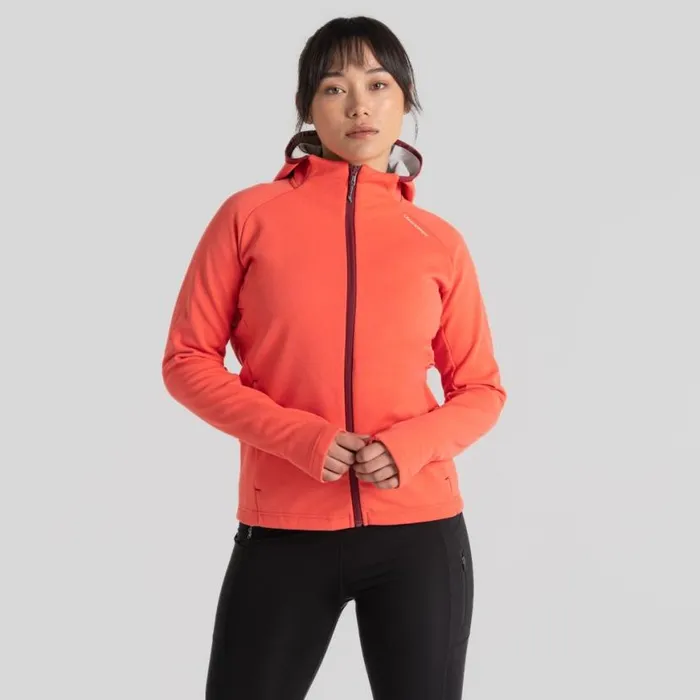 Womens Full Zip Fleece Craghoppers Dynamic Pro Hooded Jacket Rose Coral Womens Full Zip Fleece Craghoppers Dynamic Pro Hooded Jacket Rose Coral