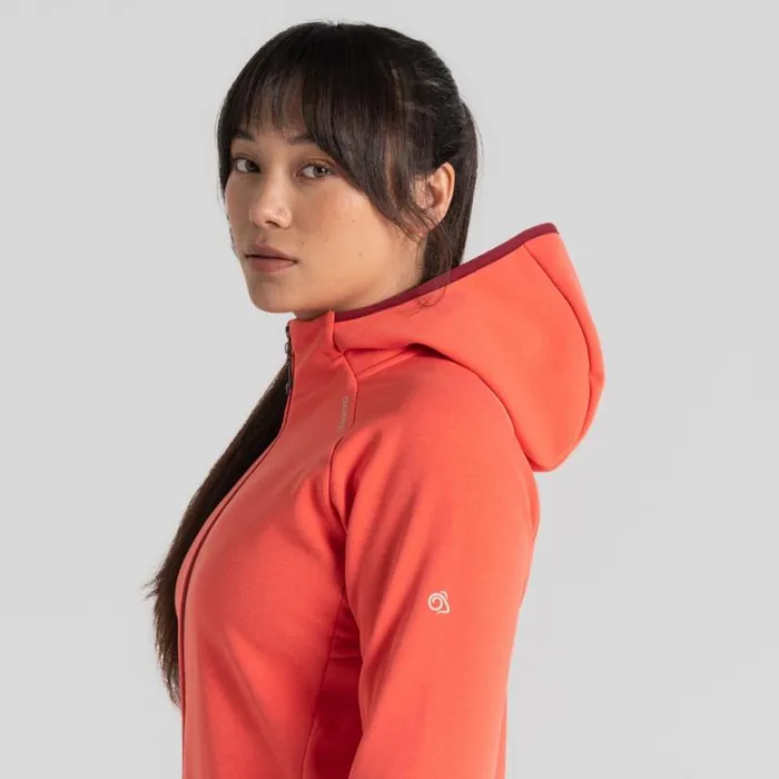 Womens Full Zip Fleece Craghoppers Dynamic Pro Hooded Jacket Rose Coral Womens Full Zip Fleece Craghoppers Dynamic Pro Hooded Jacket Rose Coral
