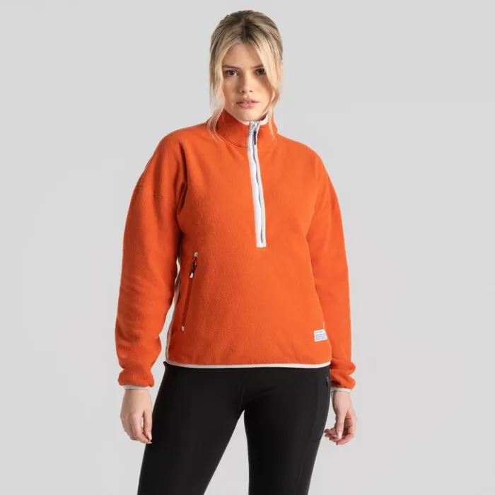 Womens Half Zip Fleece Craghoppers CO2 Renu Half Zip Fleece Sedona