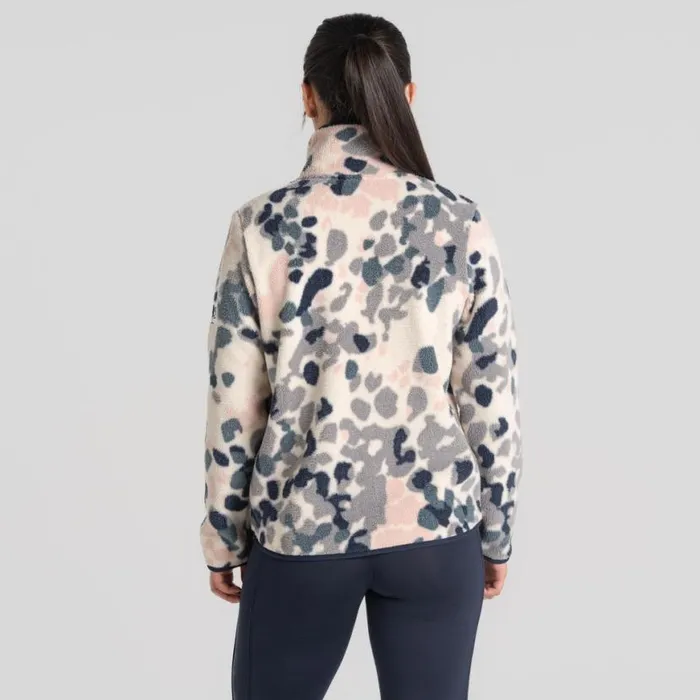 Womens Half Zip Fleece Craghoppers Eabha Overhead Blue Navy Print Womens Half Zip Fleece Craghoppers Eabha Overhead Blue Navy Print