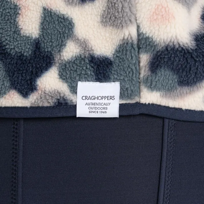 Womens Half Zip Fleece Craghoppers Eabha Overhead Blue Navy Print Womens Half Zip Fleece Craghoppers Eabha Overhead Blue Navy Print