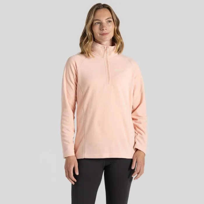 Womens Half Zip Fleece Craghoppers Miska VI Half Zip Fleece Pink Peach