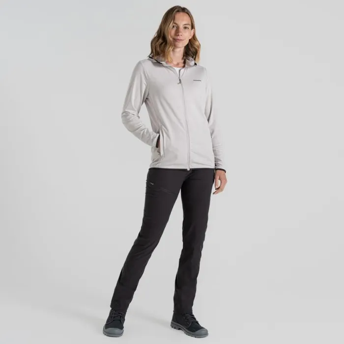 Womens Half Zip Fleece Craghoppers NosiLife Afia Hooded Jacket Light Grey Marl Womens Half Zip Fleece Craghoppers NosiLife Afia Hooded Jacket Light Grey Marl