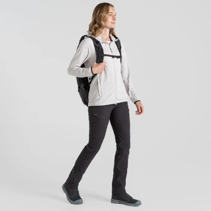 Womens Half Zip Fleece Craghoppers NosiLife Afia Hooded Jacket Light Grey Marl Womens Half Zip Fleece Craghoppers NosiLife Afia Hooded Jacket Light Grey Marl