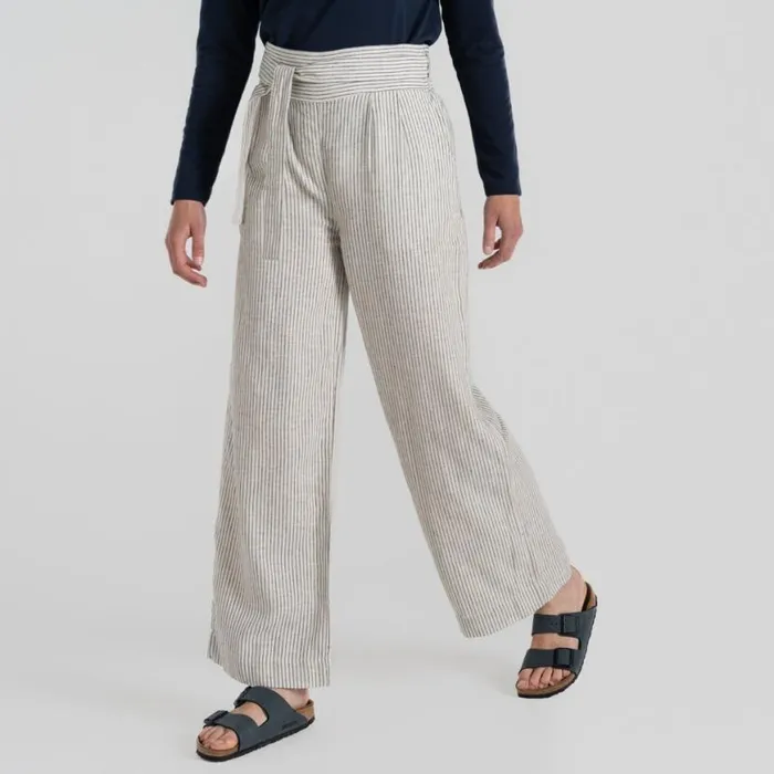 Womens Walking Trousers Craghoppers Nosibotanical Ophelia Trousers Stone Stripe
