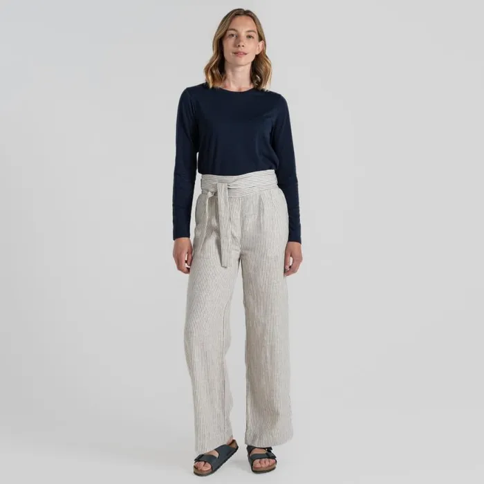 Womens Walking Trousers Craghoppers Nosibotanical Ophelia Trousers Stone Stripe Womens Walking Trousers Craghoppers Nosibotanical Ophelia Trousers Stone Stripe