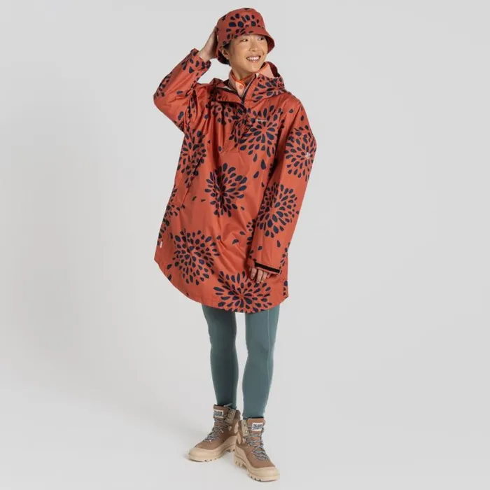 Womens Waterproof Jackets Craghoppers National Trust Globeflower Packable Waterproof Overhead Jacket Dark Spice Print Womens Waterproof Jackets Craghoppers National Trust Globeflower Packable Waterproof Overhead Jacket Dark Spice Print