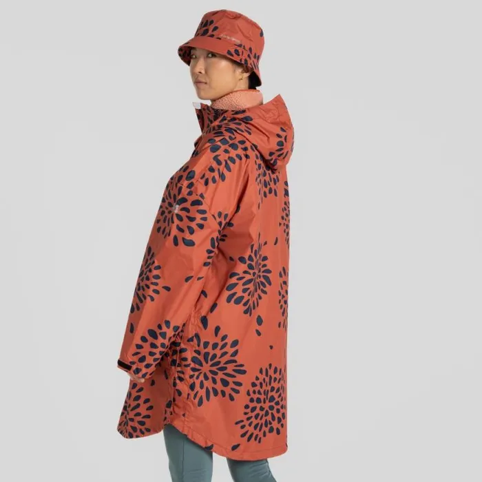 Womens Waterproof Jackets Craghoppers National Trust Globeflower Packable Waterproof Overhead Jacket Dark Spice Print Womens Waterproof Jackets Craghoppers National Trust Globeflower Packable Waterproof Overhead Jacket Dark Spice Print