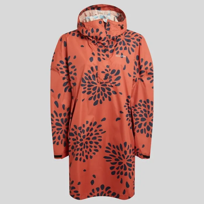 Womens Waterproof Jackets Craghoppers National Trust Globeflower Packable Waterproof Overhead Jacket Dark Spice Print Womens Waterproof Jackets Craghoppers National Trust Globeflower Packable Waterproof Overhead Jacket Dark Spice Print