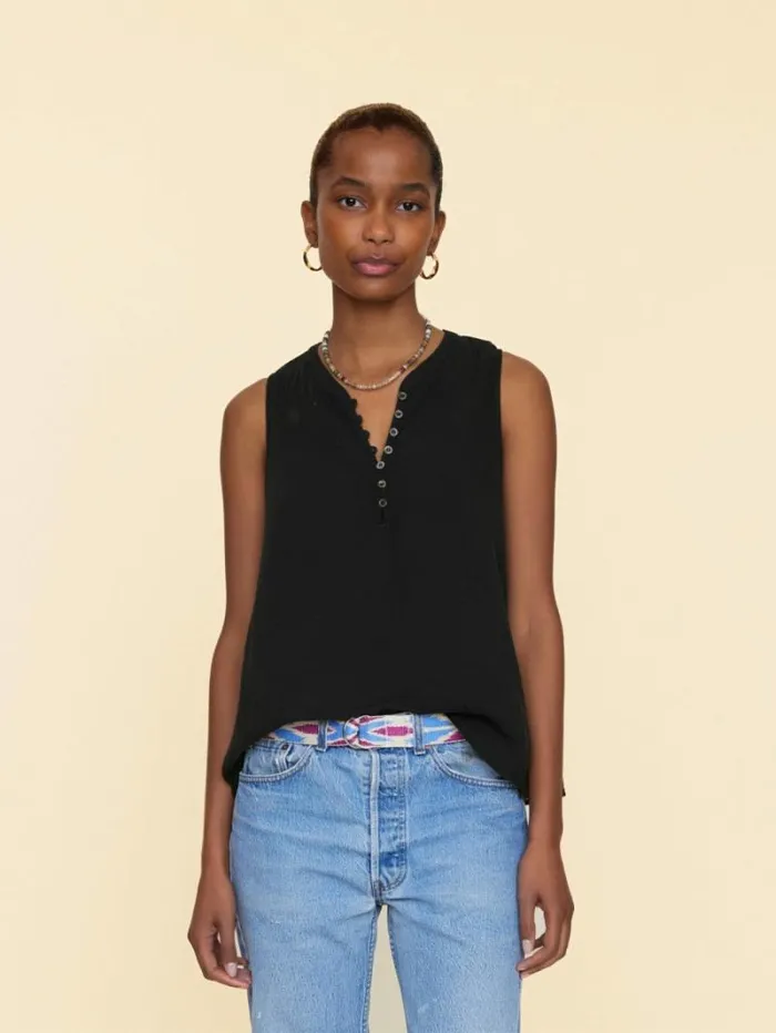 Xirena Black Tish Top Women Tops