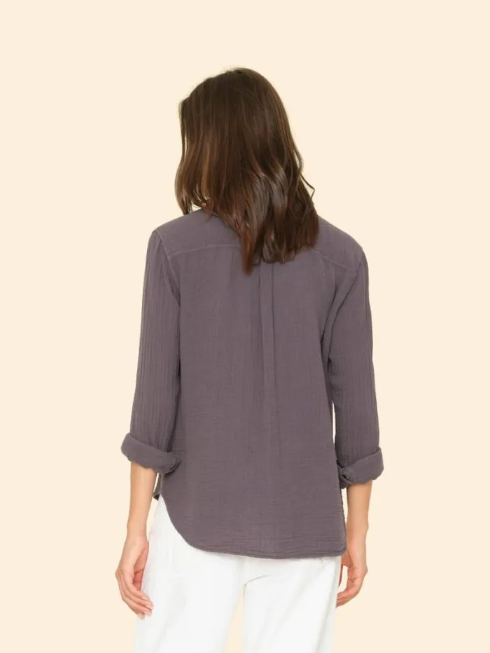 Xirena Charcoal Scout Shirt Women Shirts