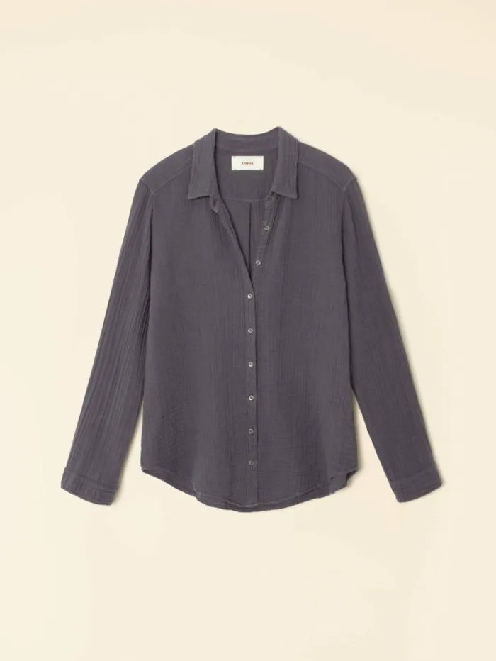 Xirena Charcoal Scout Shirt Women Shirts