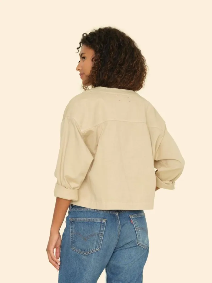 Xirena Khaki Gold Nicky Twill Top Women Tops