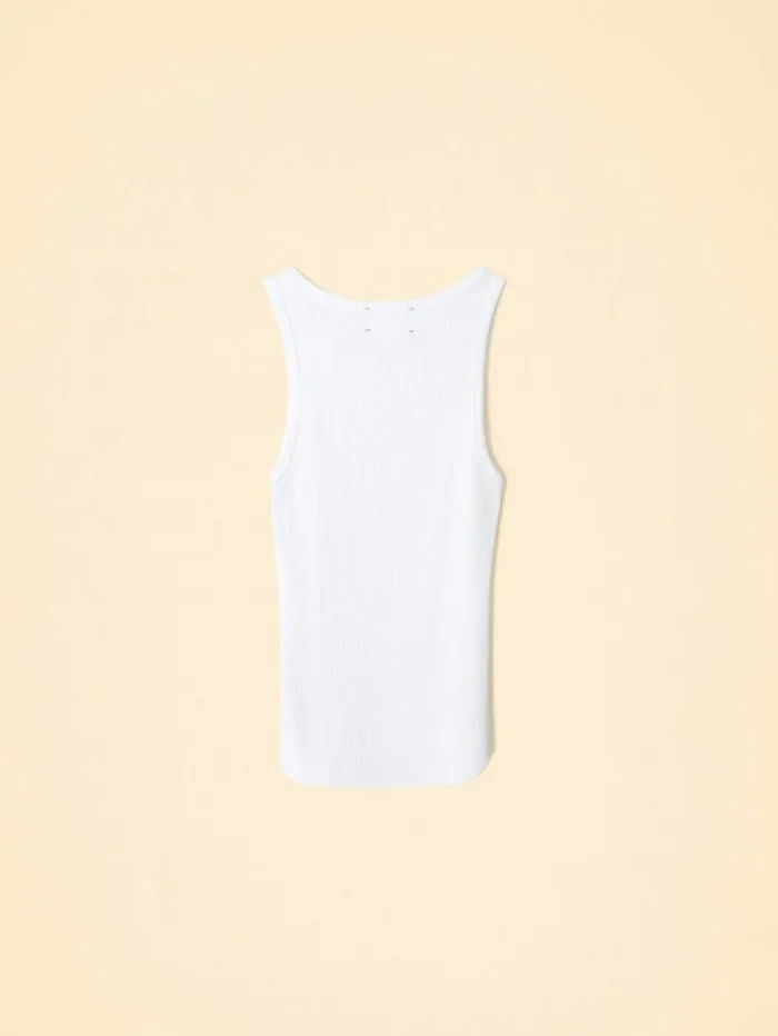 Xirena White Arynn Wide Rib Tank Top Women Tops