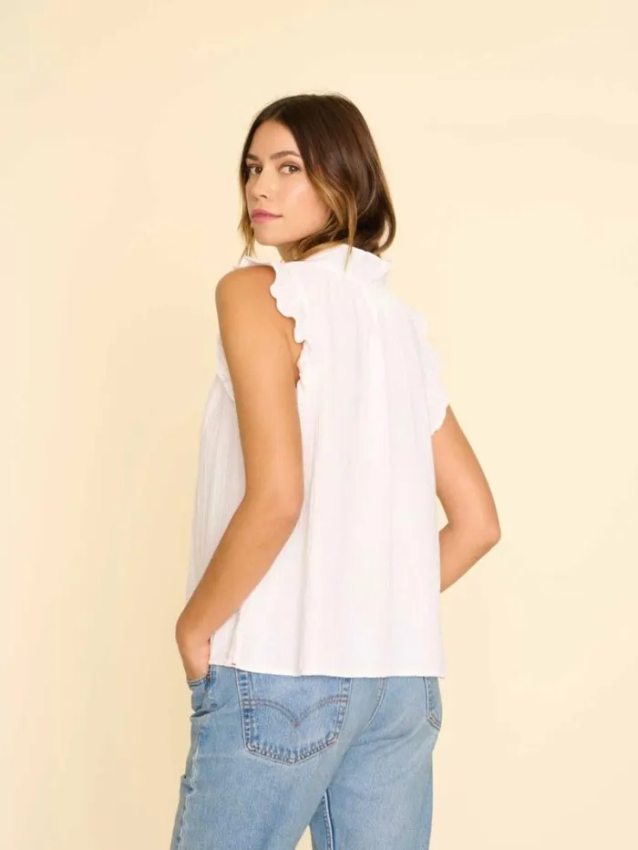 Xirena White Bex Gauze Top Women Tops